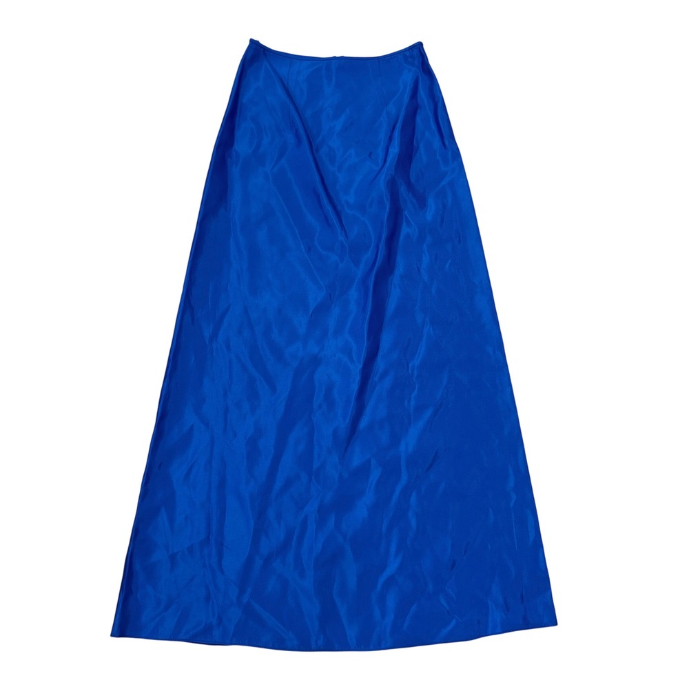 VTG! Jessica McClintock Gunne Sax Royal‎ Blue Maxi Skirt Formal Party 7 USA Glam